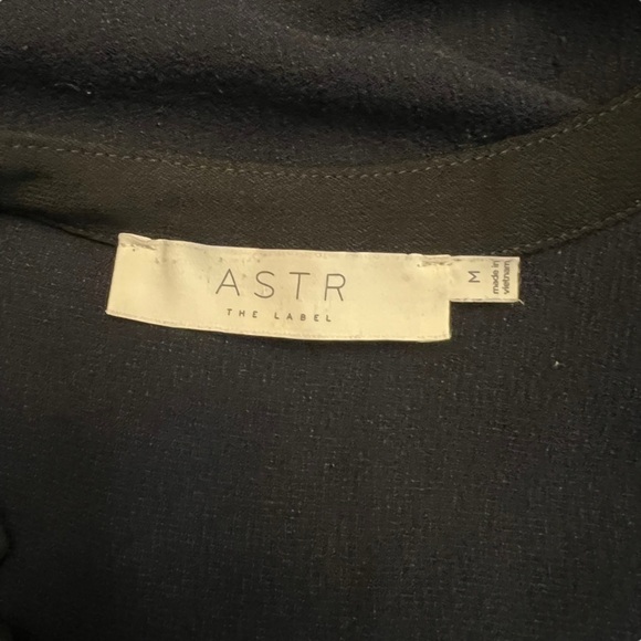 ASTR - V Neck Shift Tunic Black & Navy Shirt Mini Dress Sz M - Picture 6 of 6